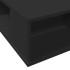 Estructura de cama madera de ingeniería negra 90x200