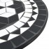 Juego de bistró de mosaico de hierro y cerámica negro y