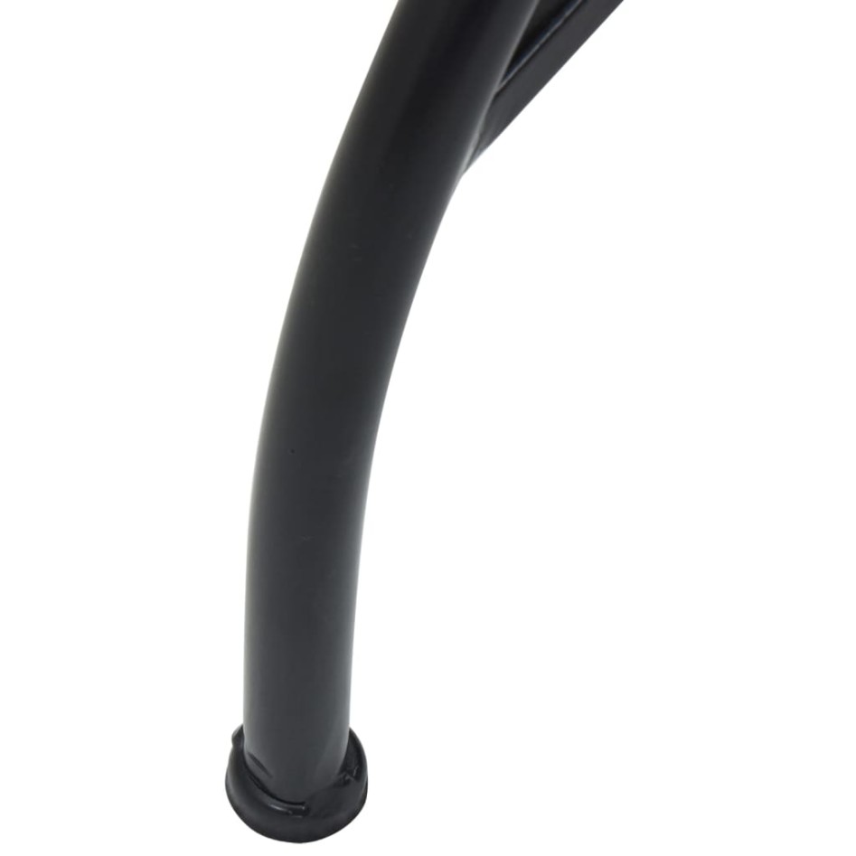 Juego de bistró de mosaico de hierro y cerámica negro y