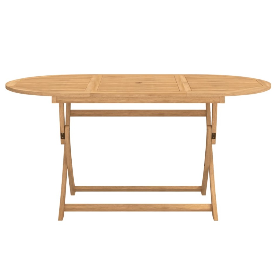 Mesa de jardín plegable madera maciza de acacia 160x85x75