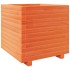 Jardinera madera maciza de pino marrón cera 50x50x49,5