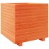 Jardinera madera maciza de pino marrón cera 50x50x49,5