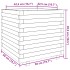 Jardinera madera maciza de pino marrón cera 50x50x49,5