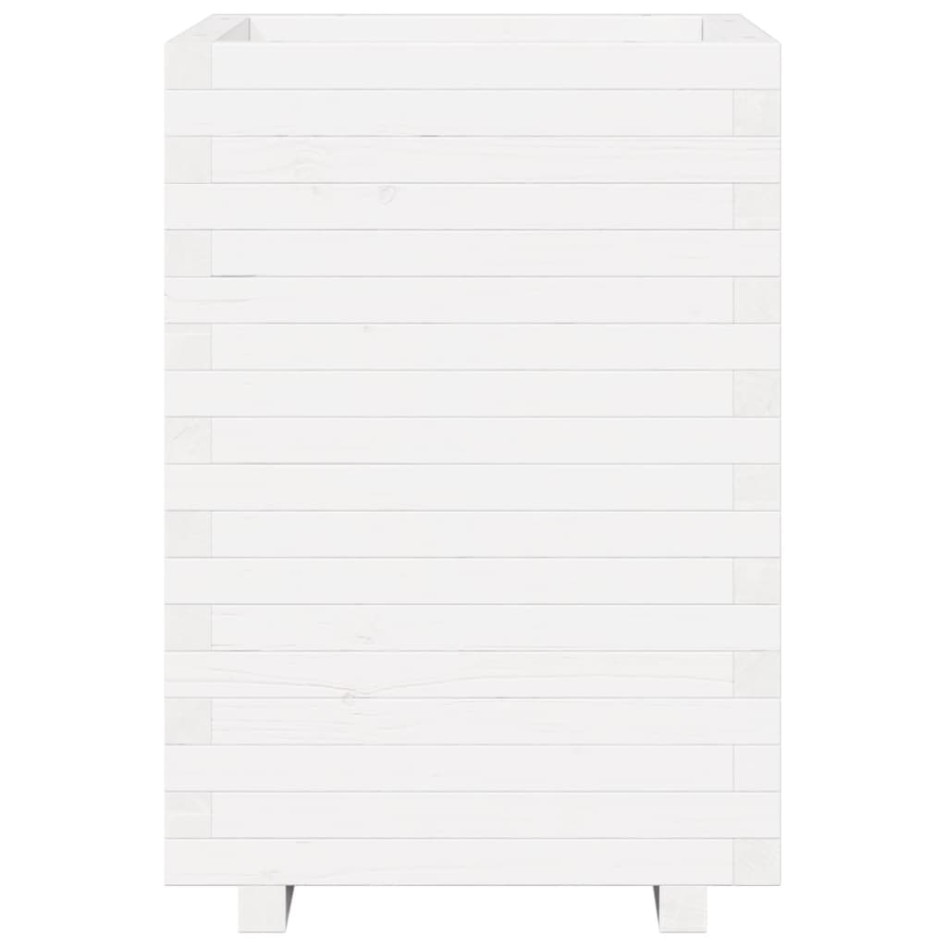 Jardinera madera maciza de pino blanco 50x50x72,5