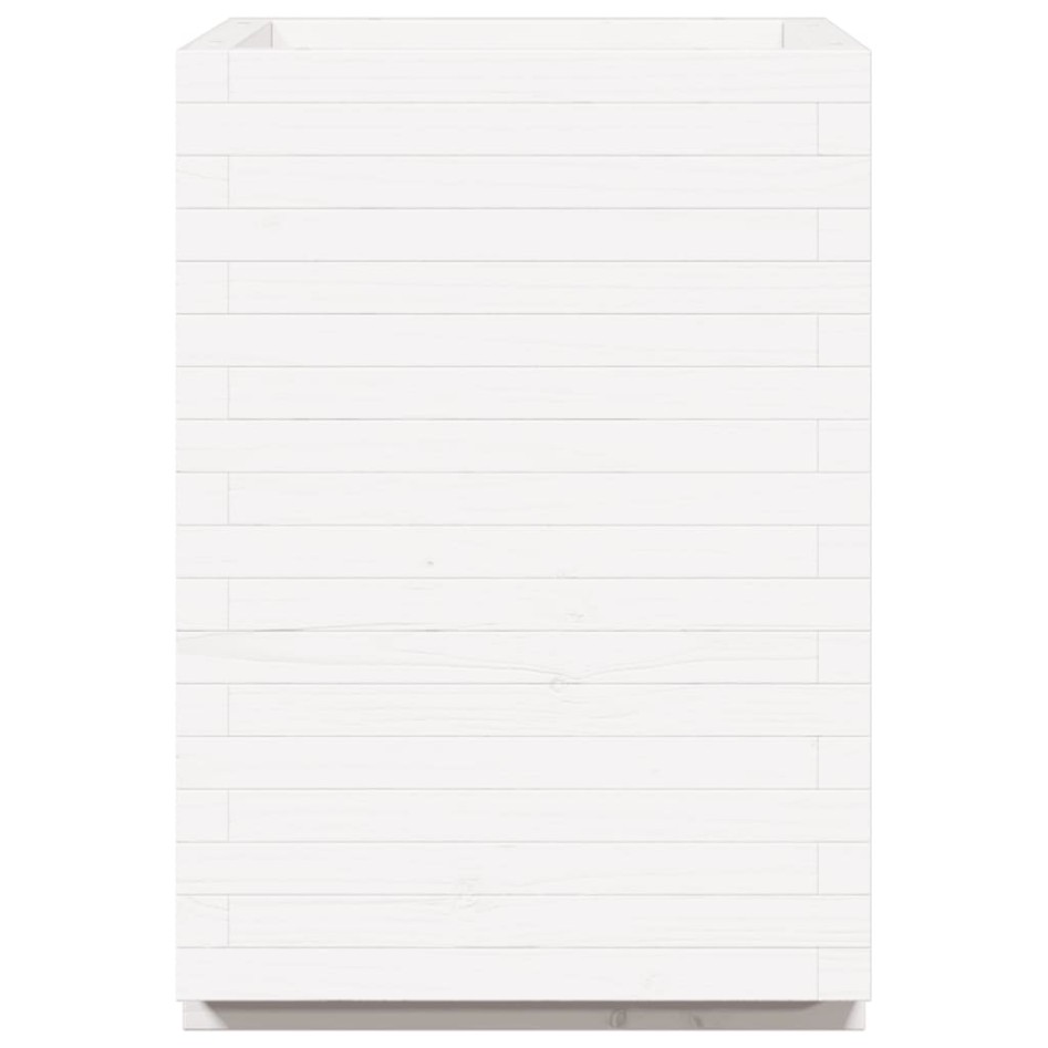 Jardinera madera maciza de pino blanco 50x50x72,5