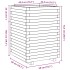 Jardinera madera maciza de pino blanco 50x50x72,5