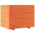 Jardinera madera maciza de pino marrón cera 90x60x72,5
