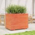 Jardinera madera maciza de pino marrón cera 90x60x72,5
