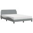 Cama con colchón tela gris claro 120x200