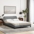 Cama con colchón tela gris claro 120x200