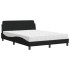 Cama con colchón tela negro 120x200
