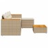 Juego de sofás de jardín con cojines beige 3 pzas ratán