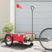 Remolque para bicicletas tela Oxford y hierro rojo y negro