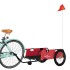Remolque para bicicletas tela Oxford y hierro rojo y