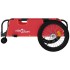 Remolque para bicicletas tela Oxford y hierro rojo y
