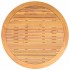 Mesa de jardín superficie de madera ratán PE gris Ø110x71