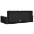 Banco columpio con cojines ratán sintético negro 119x56x48