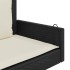 Banco columpio con cojines ratán sintético negro 119x56x48
