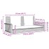 Banco columpio con cojines ratán sintético negro 119x56x48