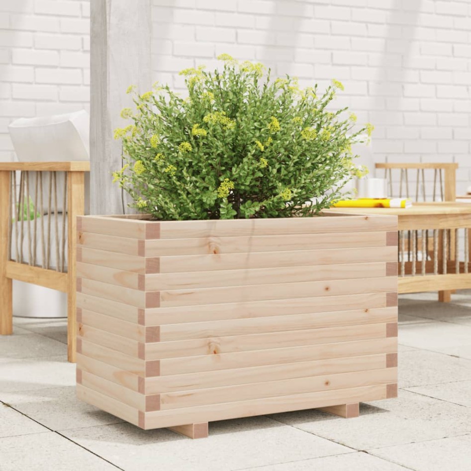 Jardinera madera maciza de pino 70x40x49,5