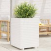 Jardinera madera maciza de pino blanco 50x50x72 cm