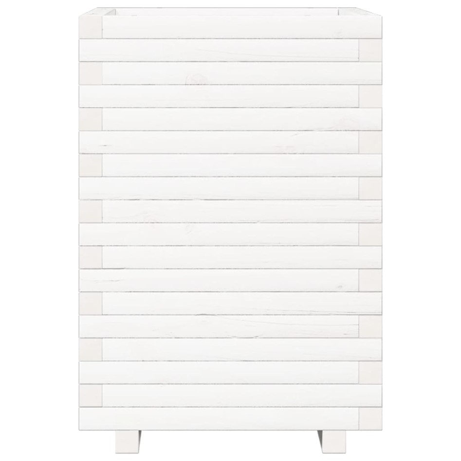 Jardinera madera maciza de pino blanco 50x50x72