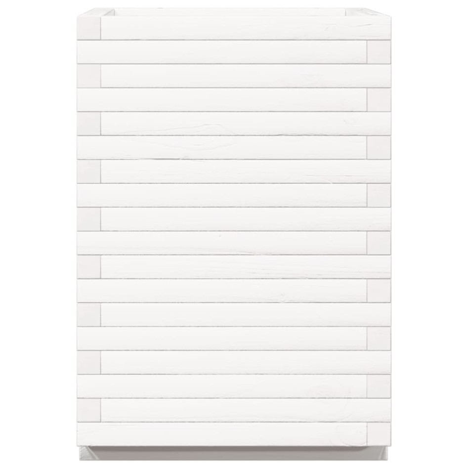 Jardinera madera maciza de pino blanco 50x50x72