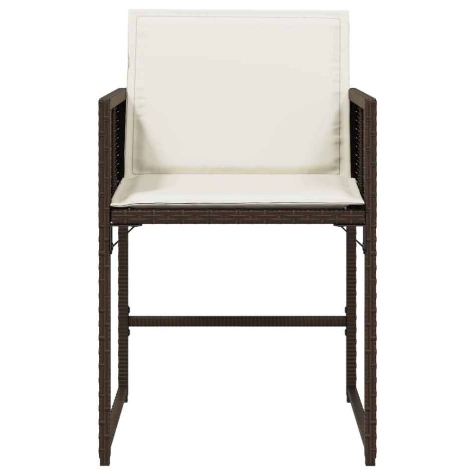 Sillas de jardín con cojines 4 unidades ratán sintético