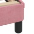 Cama con colchón terciopelo rosa 200x200
