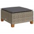 Set de muebles de jardín 6 pzas y cojines ratán sintético