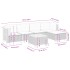 Set de muebles de jardín 6 pzas y cojines ratán sintético