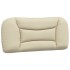 Cama con colchón tela color crema 80x200