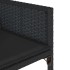 Set de comedor de jardín 7 pzas y cojines ratán sintético
