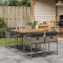 Set comedor de jardín 5 piezas con cojines ratán sintético