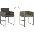 Set comedor de jardín 5 piezas con cojines ratán sintético