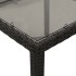Set comedor jardín 5 pzas cojines ratán sintético vidrio