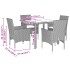 Set comedor jardín 5 pzas cojines ratán sintético vidrio