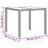 Set comedor jardín 5 pzas cojines ratán sintético vidrio
