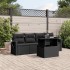 Set de muebles de jardín 5 pzas y cojines ratán sintético