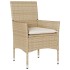 Set comedor jardín 7 pzas cojines ratán sintético vidrio