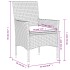 Set comedor jardín 7 pzas cojines ratán sintético vidrio
