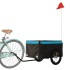 Remolque para bicicleta hierro negro y azul 45