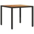 Set de comedor jardín 3 pzas con cojines ratán PE acacia