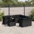 Set de sofás de jardín 8 piezas y cojines ratán sintético