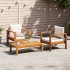 Set de sofás de jardín con cojines 3 pzas madera maciza