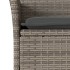 Set comedor jardín 3 pzas y cojines ratán sintético vidrio