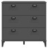 Cómoda de cajones VIKEN madera maciza de pino gris