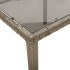 Set comedor jardín 7 pzas y cojines ratán sintético vidrio