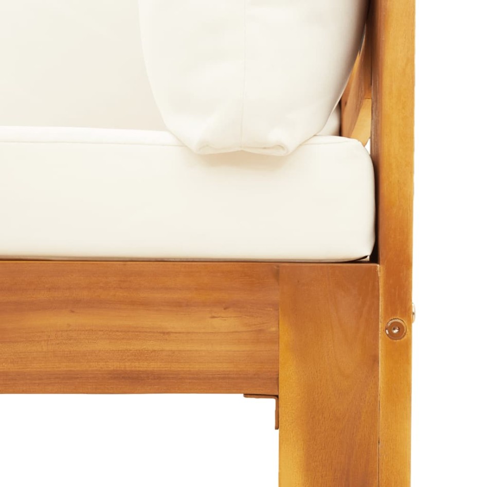 Set sofás de jardín con cojines 4 pzas madera maciza de