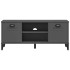 Banco zapatero VIKEN madera maciza pino antracita 106x35x45